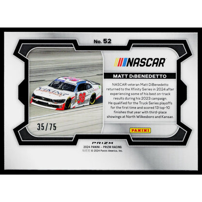 2024 Panini Prizm #52 Matt DiBenedetto Blue Pulsar #/75