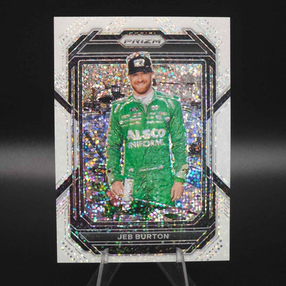 2023 Panini Prizm - Jeb Burton #81 White Sparkle Prizm - NASCARD.shop
