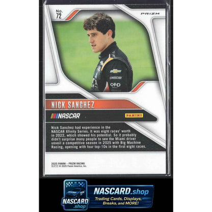 2025 Panini Prizm #72 Nick Sanchez White Sparkle
