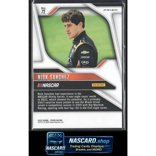2025 Panini Prizm #72 Nick Sanchez White Sparkle