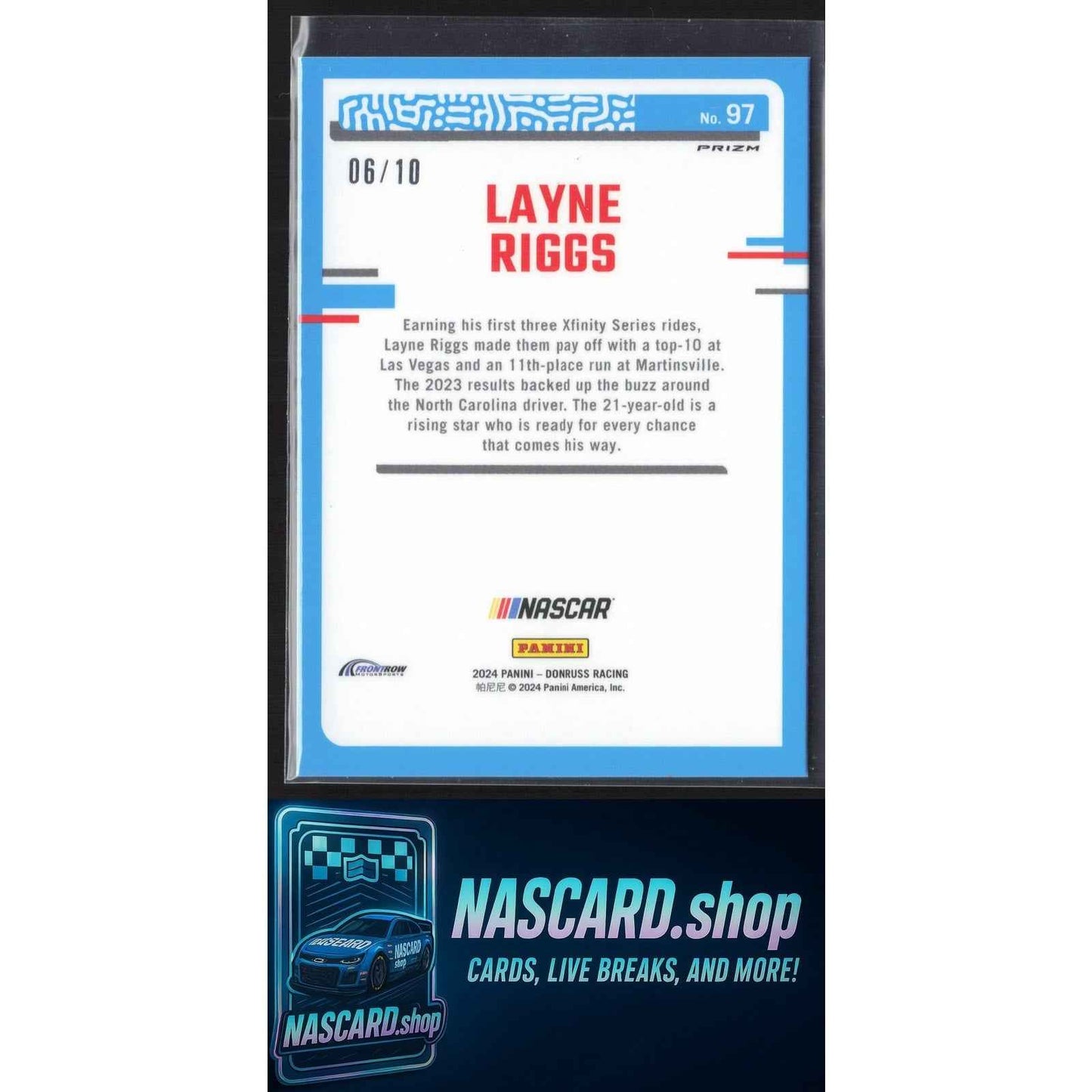 2024 Donruss #97 Layne Riggs Optic Rated Rookie Gold #/10
