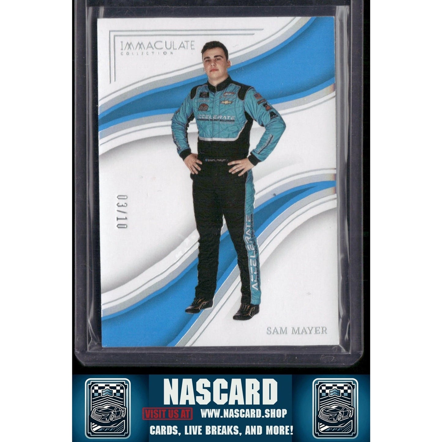 2023 Panini Chronicles #72 Sam Mayer Immaculate Holo Silver