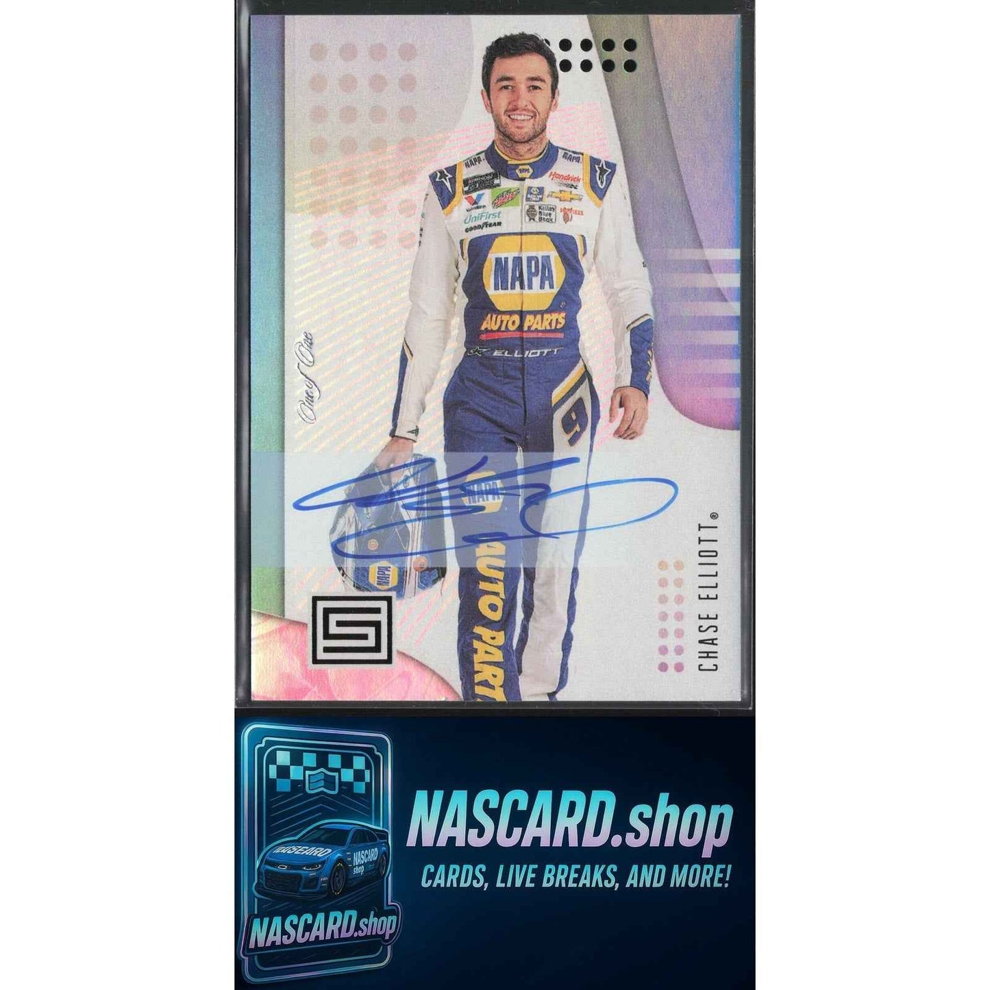 2020 Panini Chronicles #16 Chase Elliott Status Autographs Black #1/1