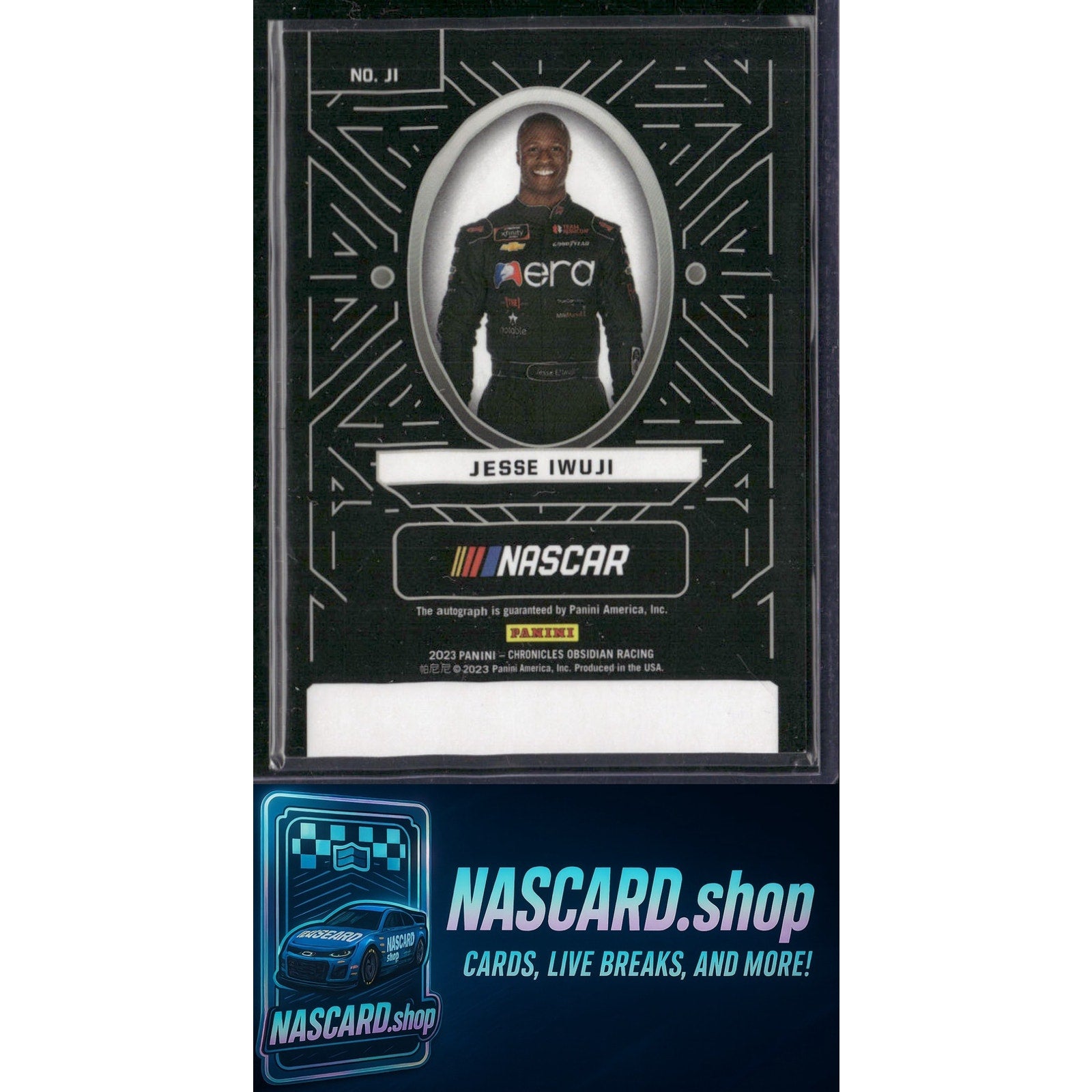 2023 Panini Chronicles #JI Jesse Iwuji Obsidian Signatures - NASCARD.shop