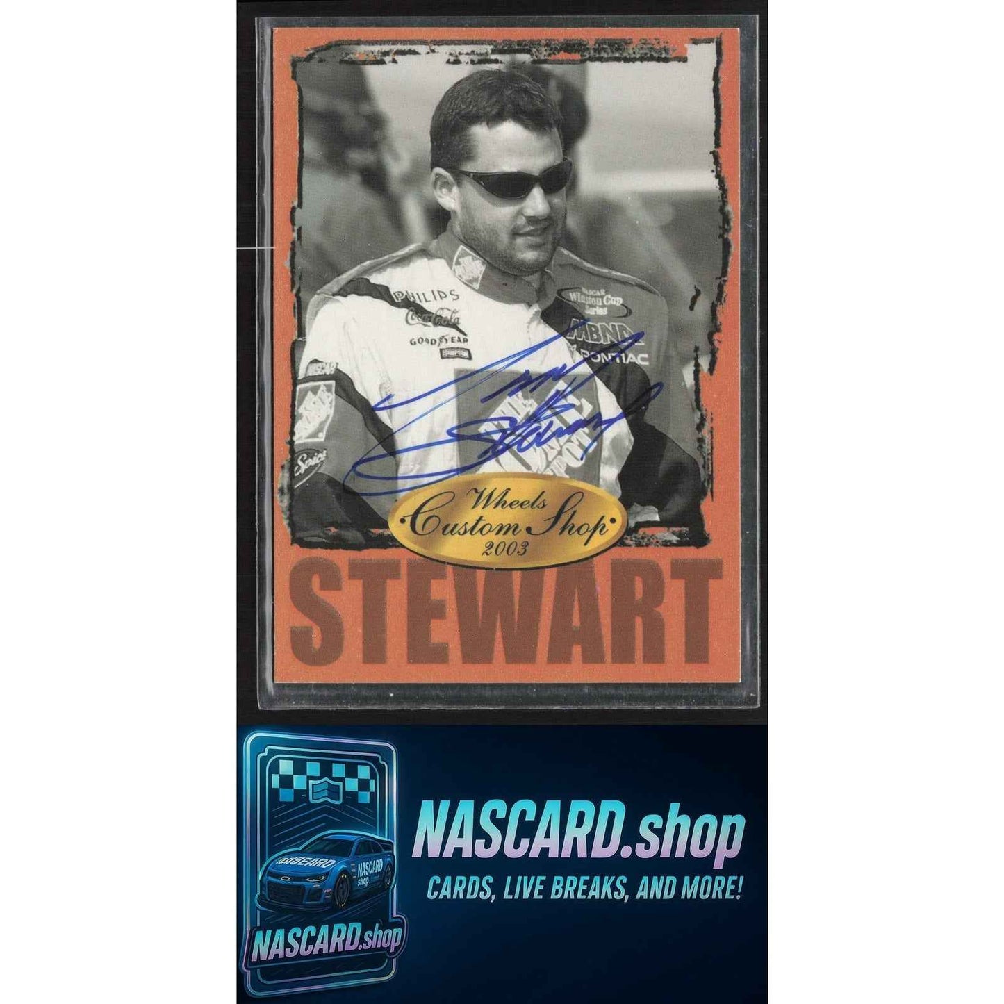 2003 Wheels High Gear #TSA1 Tony Stewart Custom Shop Prizes Autographs #10/10