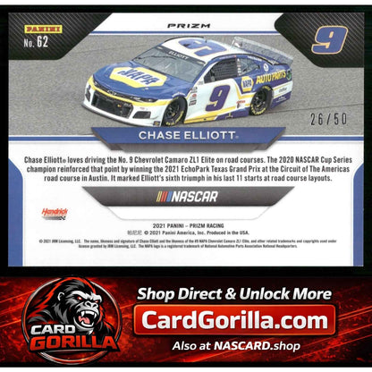 2021 Panini Prizm #62 Chase Elliott Pink Prizm #/50