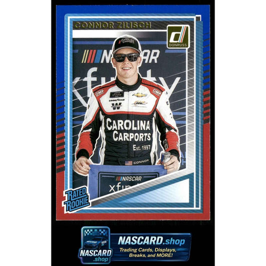2025 Donruss #94 Connor Zilisch Red and Blue Rated Rookie