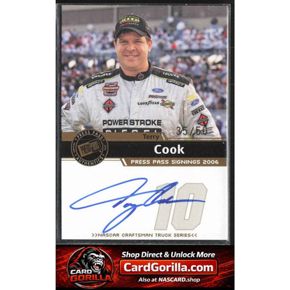 2006 Press Pass #NNO Terry Cook Signings Gold #/50