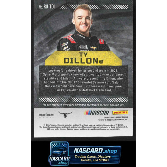2023 Panini Prime #RU-TDI Ty Dillon Race Used Sheet Metal #/99