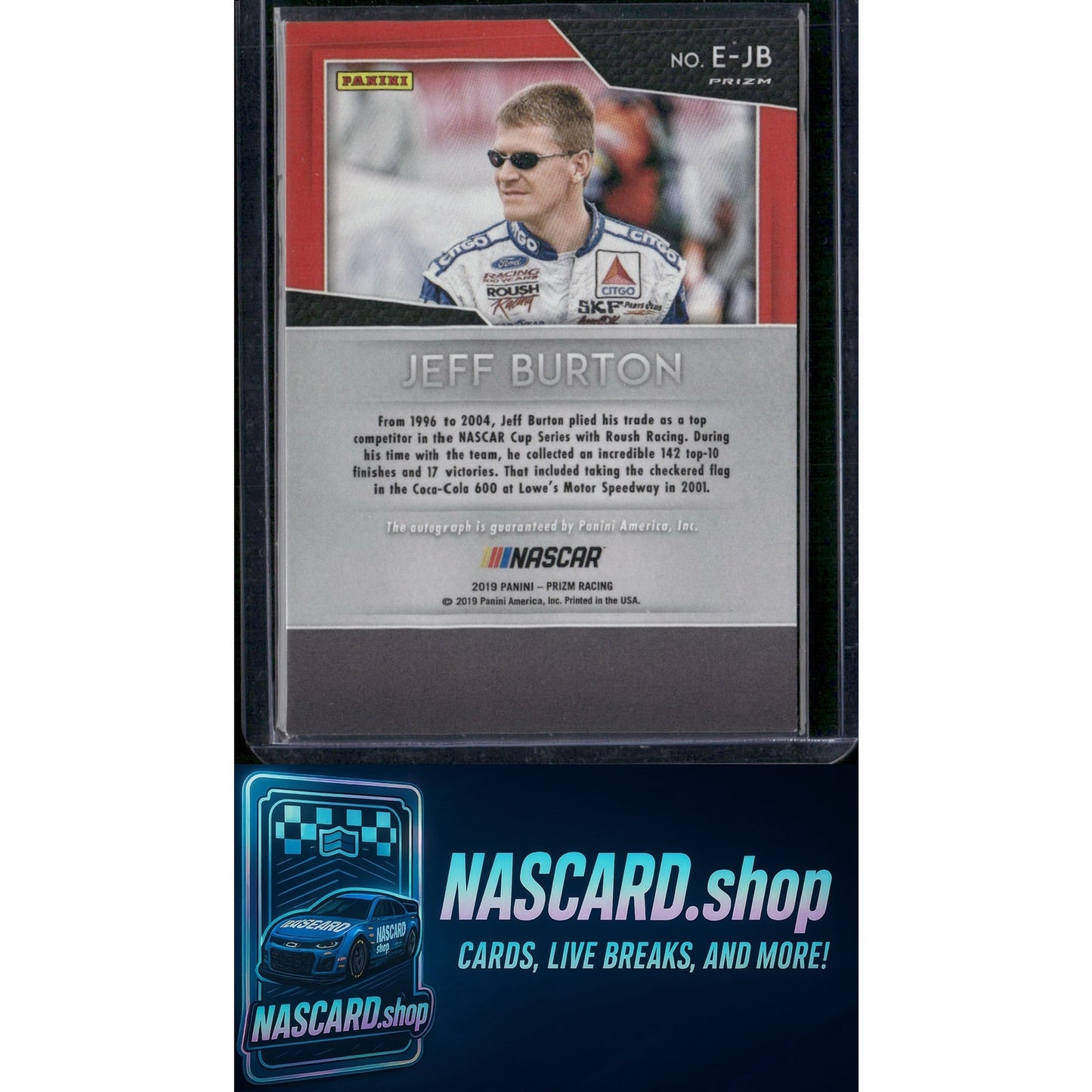 2019 Panini Prizm #E-JB Jeff Burton Endorsements Prizm - NASCARD.shop