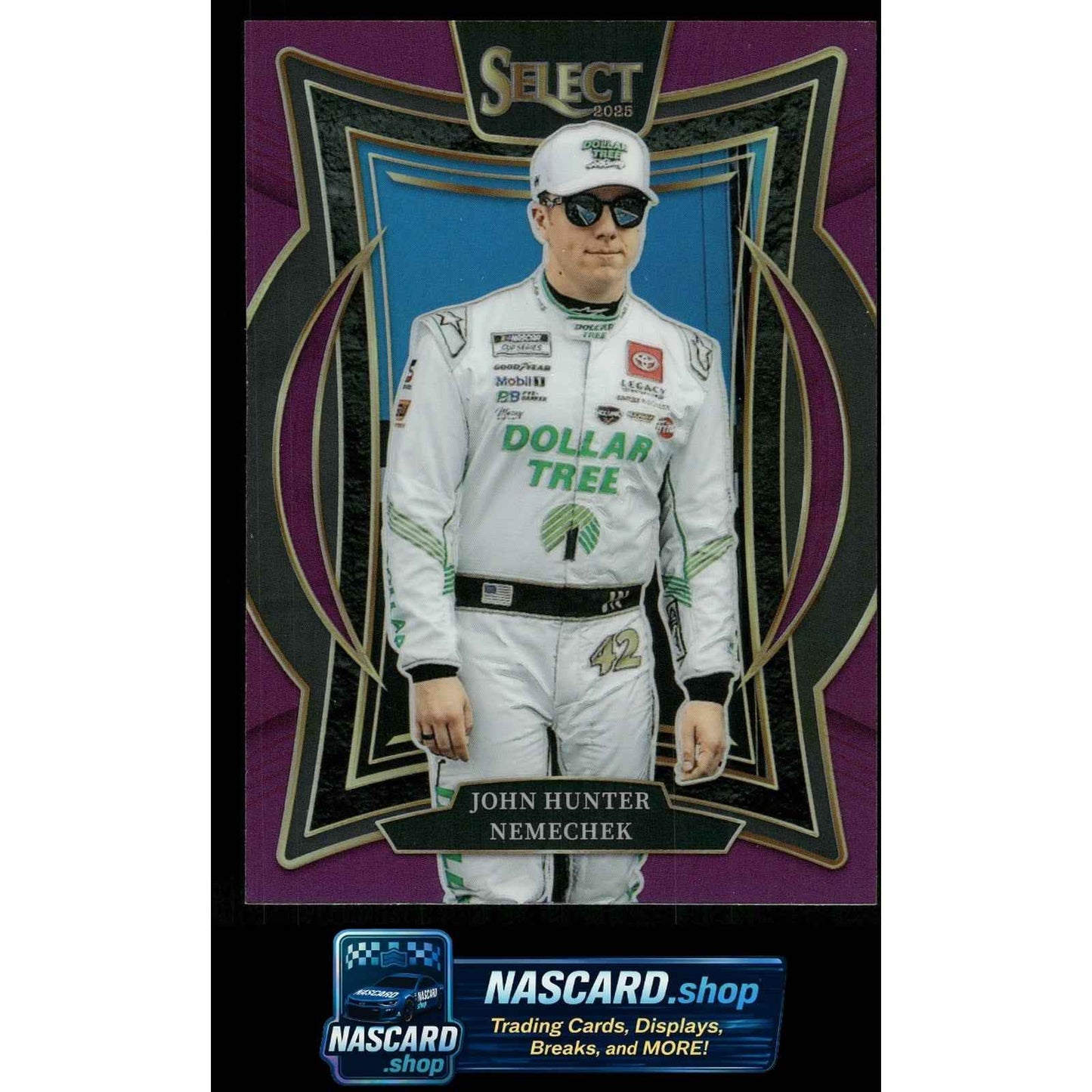 2025 Panini Select #48 John Hunter Nemechek Purple Prizms #/199