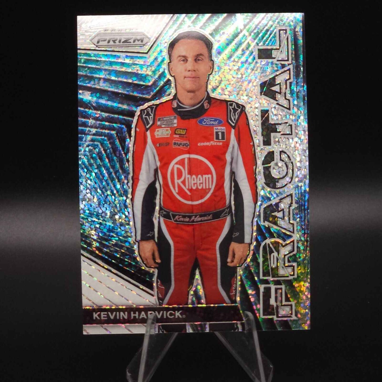 2023 Panini Prizm - Fractal White Sparkle Prizm #F11 Kevin Harvick - Card Gorilla
