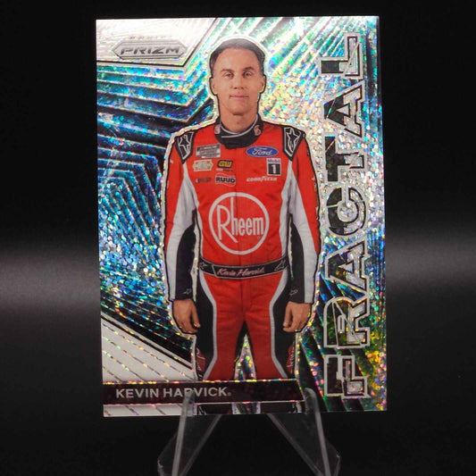 2023 Panini Prizm - Fractal White Sparkle Prizm #F11 Kevin Harvick - NASCARD.shop