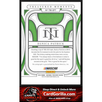 2025 National Treasures Danica Patrick Treasured Moments Holo Silver #07/25