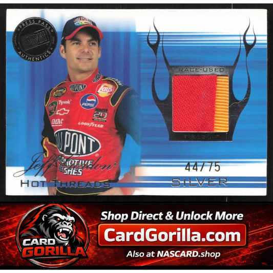 2004 Press Pass Premium #HTD 4 Jeff Gordon Hot Threads Drivers Silver #/75