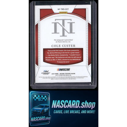 2024 Panini National Treasures Cole Custer Treasured Moments Holo Silver #/25