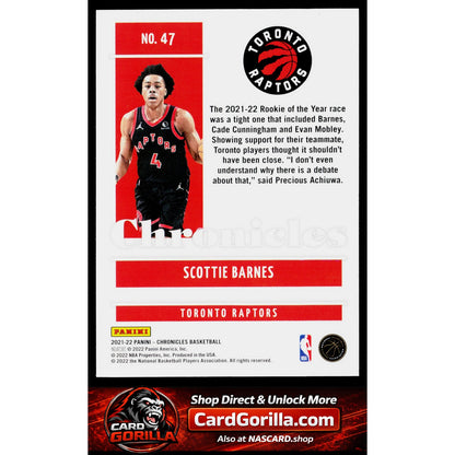 2021-22 Panini Chronicles #47 Scottie Barnes