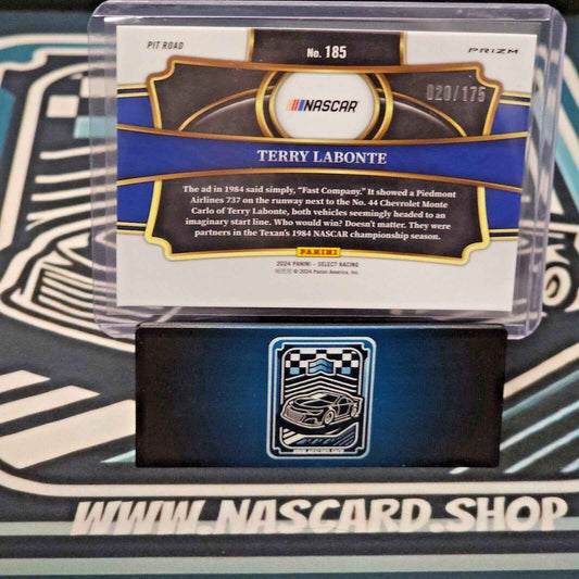 2024 Panini Select Racing Pit Road Blue Prizm #185 Terry Labonte 020/175 - NASCARD.shop
