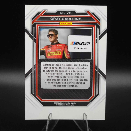 2023 Panini Prizm - Gray Gaulding #78 White Sparkle Prizm - NASCARD.shop