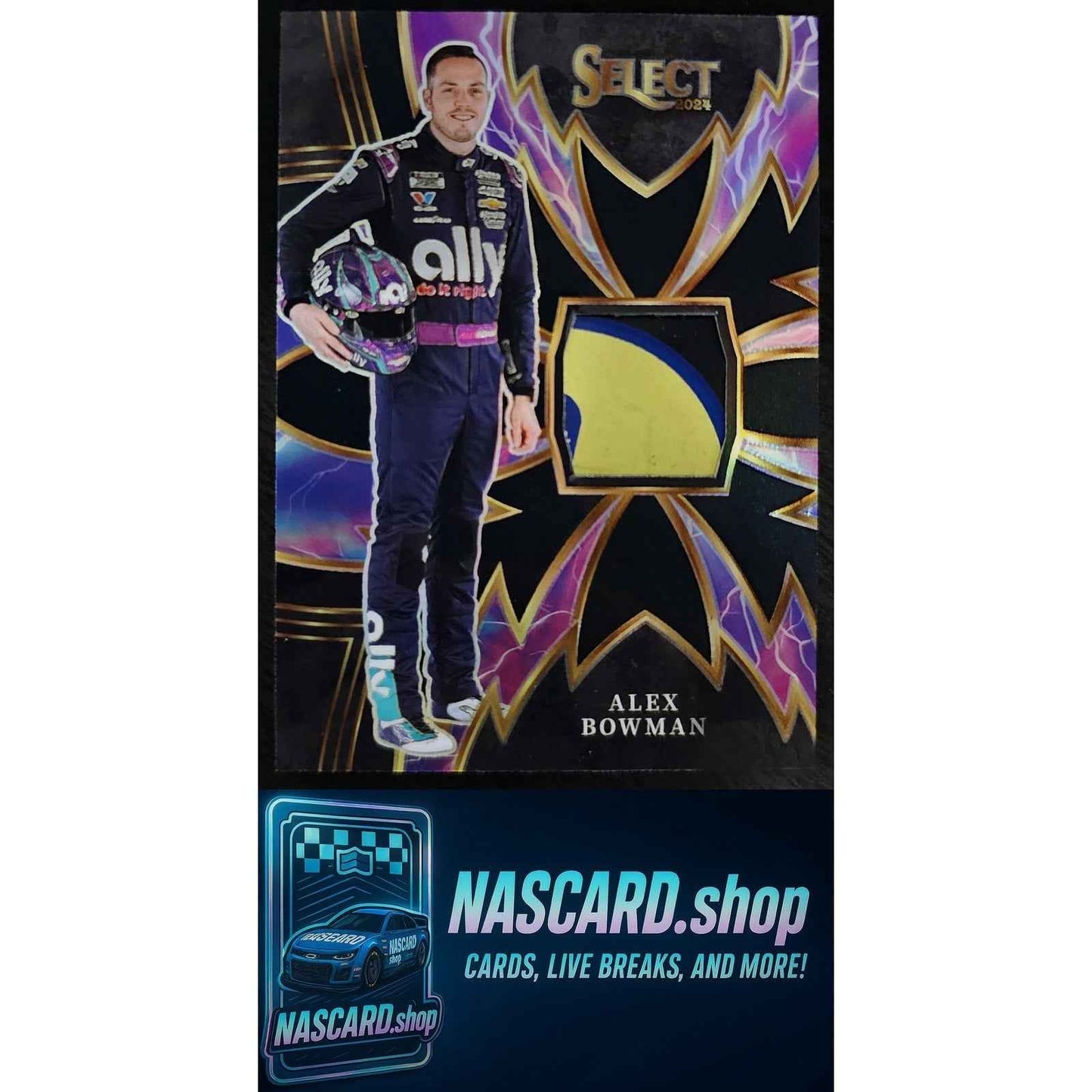 2024 Panini Select #S-ABW Alex Bowman Sparks Black Prizms #1/1