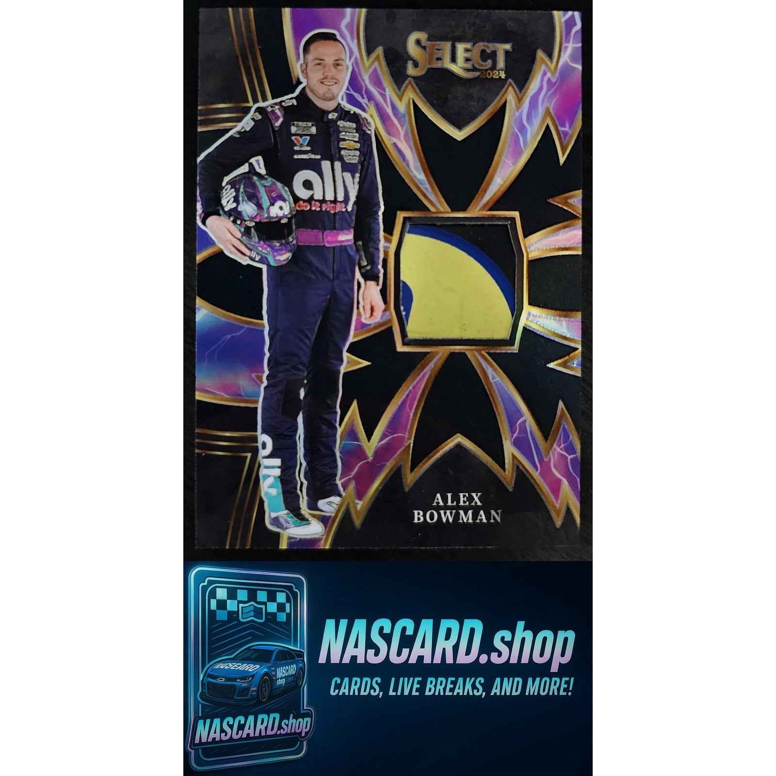 2024 Panini Select #S-ABW Alex Bowman Sparks Black Prizms #1/1