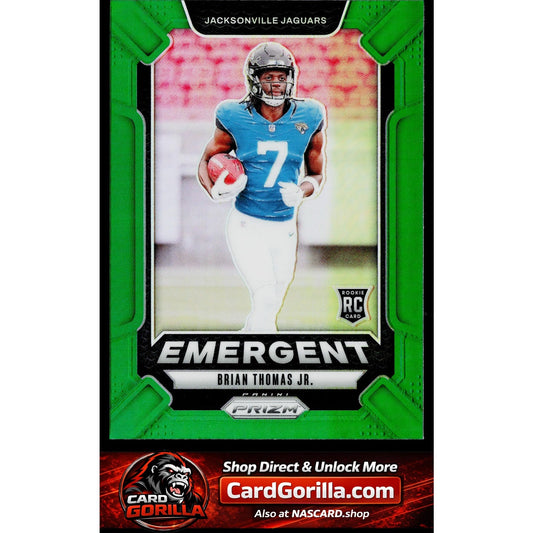 2024 Panini Prizm #12 Brian Thomas Jr. Emergent Green Prizm