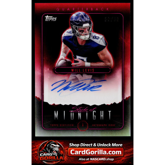 2024 Topps Midnight Will Levis Stroke of Midnight Autographs Twilight #99/99