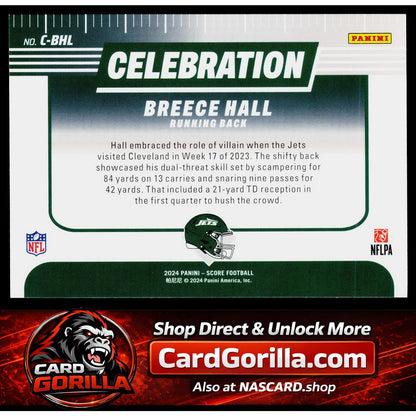 2024 Score #C-BHL Breece Hall Celebration Gold
