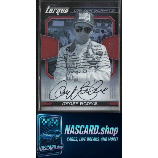 2017 Panini Torque #DS-GB Geoff Bodine Driver Scripts Red #/49