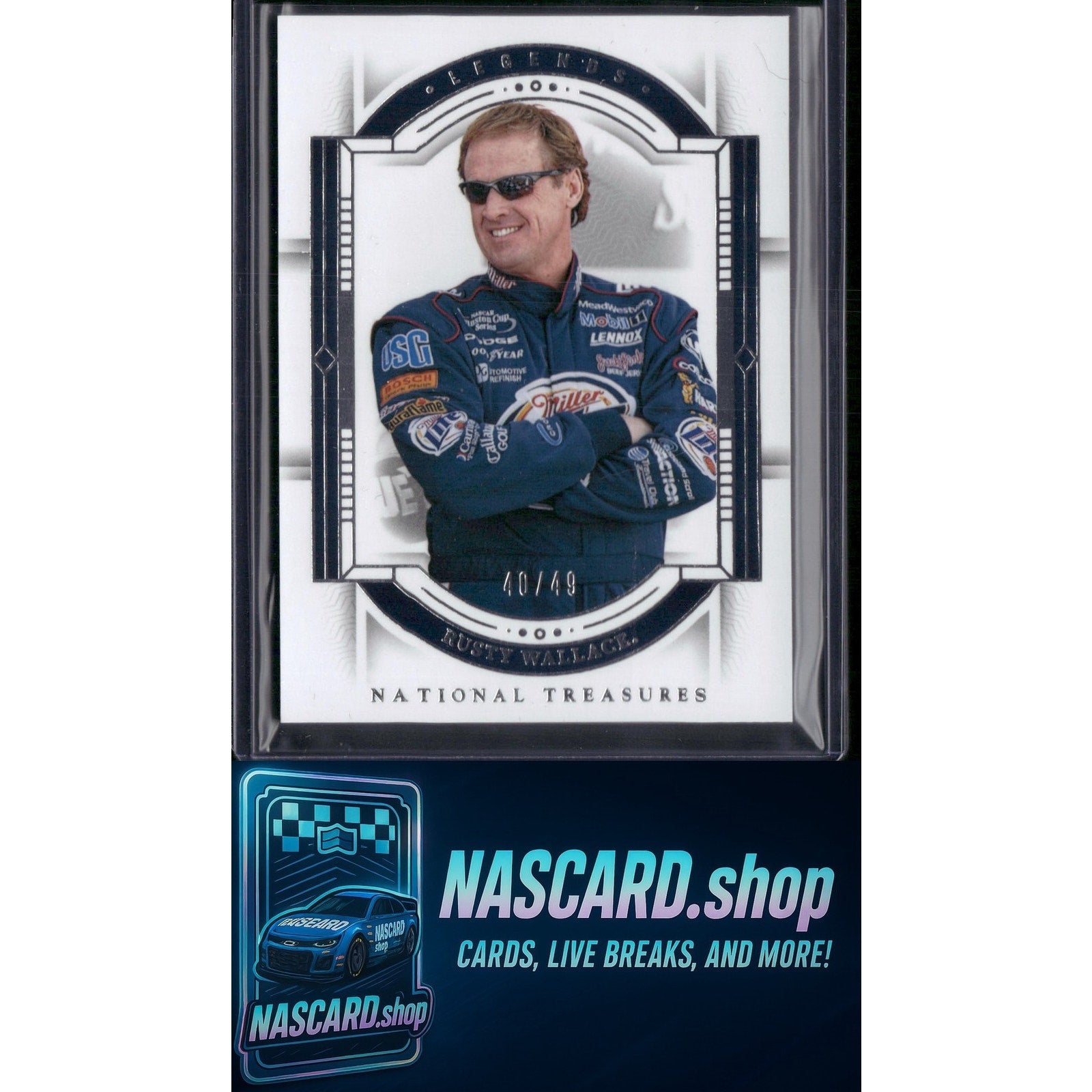 2024 Panini National Treasures #86 Rusty Wallace #/49 - NASCARD.shop
