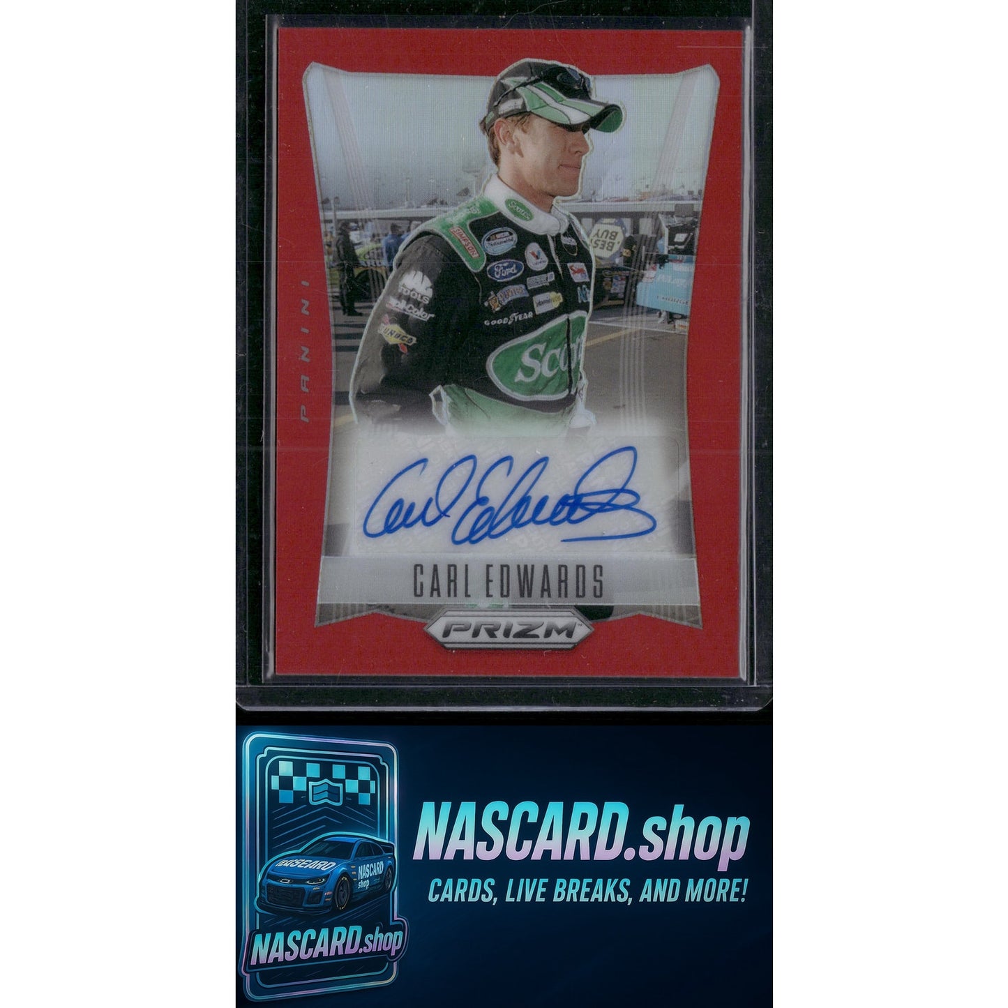 2024 Panini Prizm #TS-CES Carl Edwards Throwback Signatures Red - NASCARD.shop