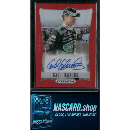 2024 Panini Prizm #TS-CES Carl Edwards Throwback Signatures Red - NASCARD.shop
