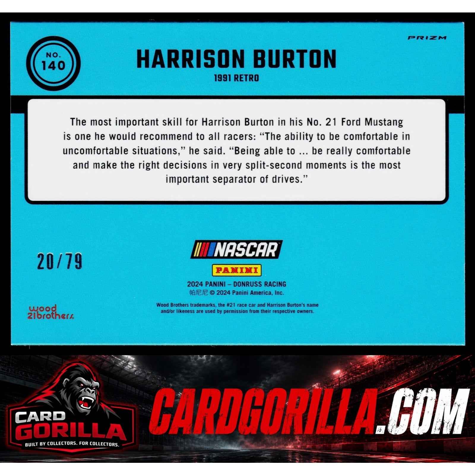 2024 Donruss #140 Harrison Burton Optic Pink Velocity #/79