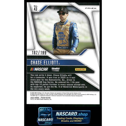 2025 Panini Prizm #43 Chase Elliott Blue #/199