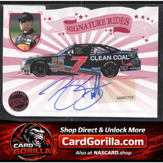 2013 Press Pass Fanfare #SR-RS Regan Smith Signature Ride Autographs Red