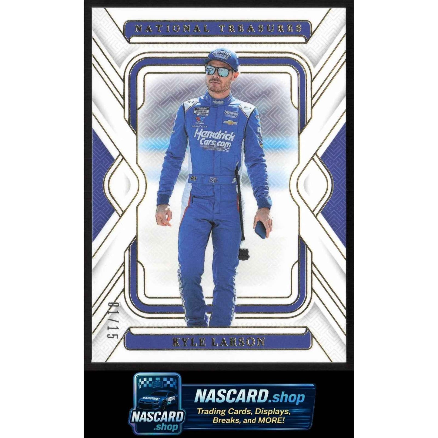 2025 Panini National Treasures #31 Kyle Larson Gold #01/15