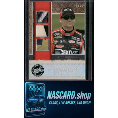 2011 Press Pass Legends #PP-JG Jeff Gordon Prominent Pieces Holofoil #/25 - Card Gorilla
