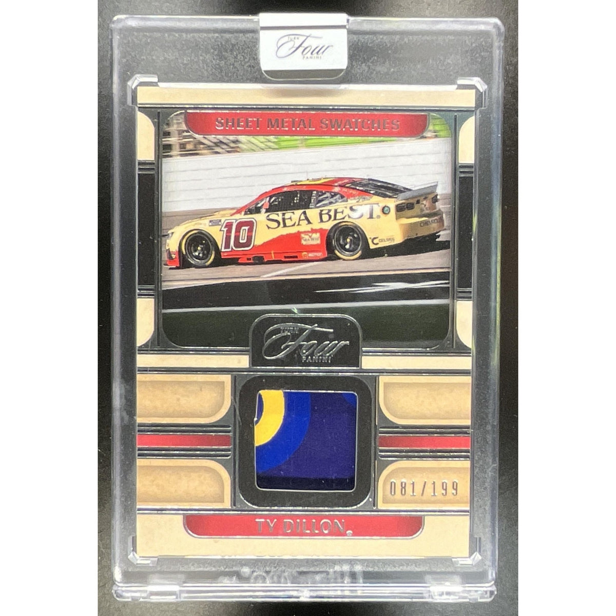 2026 Panini Turn Four Racing Ty Dillon #SM-TDL Sheet Metal Swatches 81/199 MEM