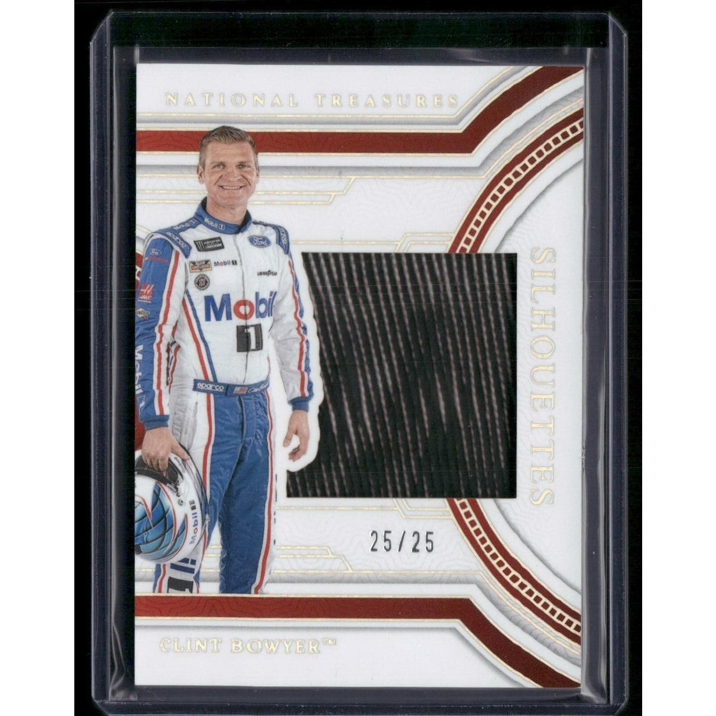 2024 Panini National Treasures Clint Bowyer Silhouettes Holo Silver #25/25 - Card Gorilla