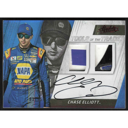 2017 Absolute Chase Elliott Tools of the Trade Duals Signatures Spectrum Red /15