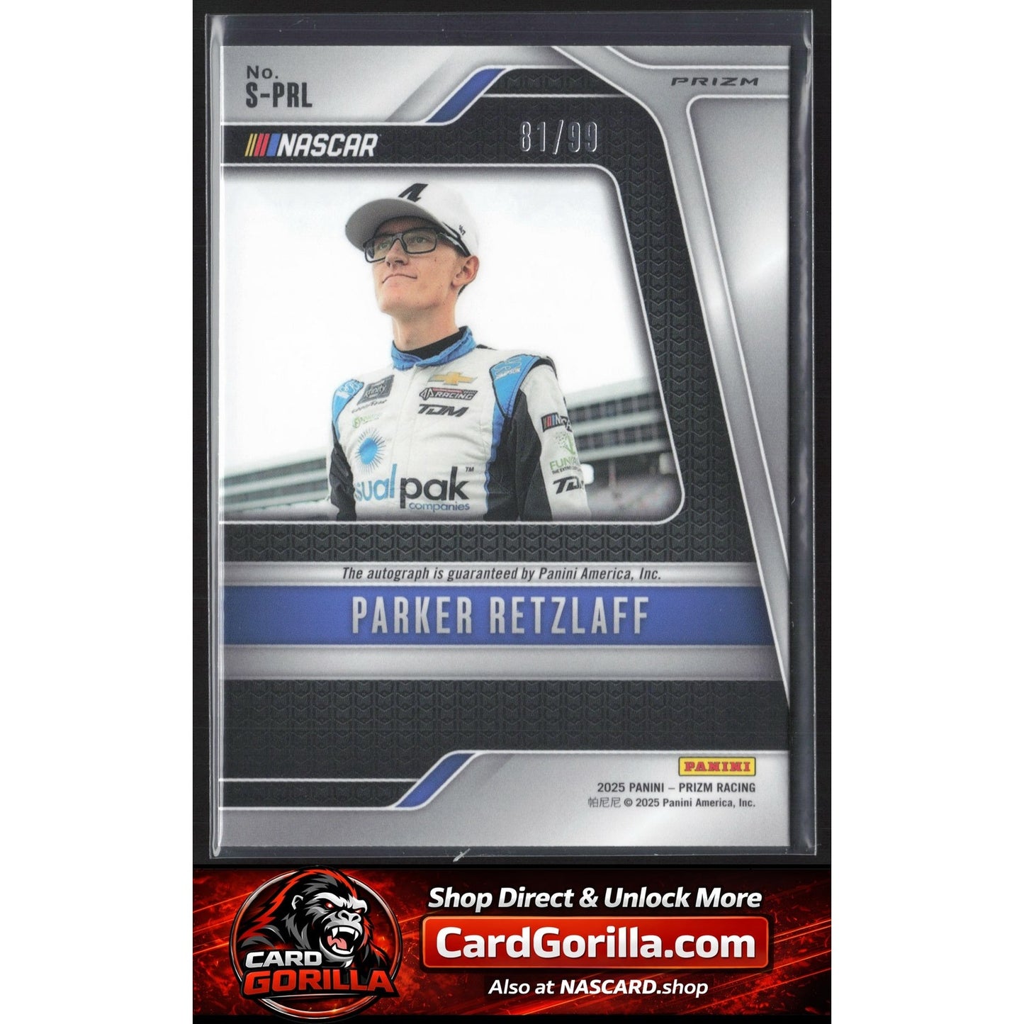 2025 Panini Prizm #S-PRL Parker Retzlaff Scripts Red #/99