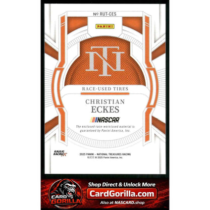 2025 Panini National Treasures Christian Eckes Race Used Tires Blue #/75