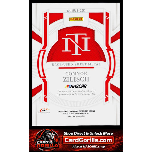 2025 Panini National Treasures Connor Zilisch Race Used Sheet Metal Blue #/75