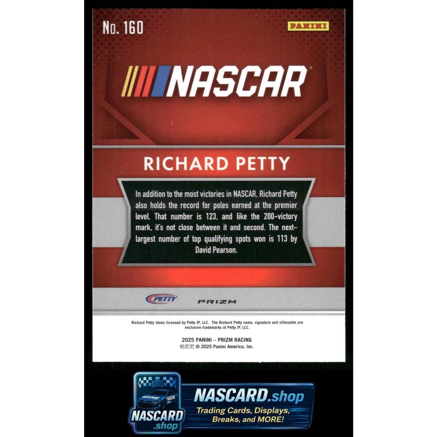 2025 Panini Prizm #160 Richard Petty Silver