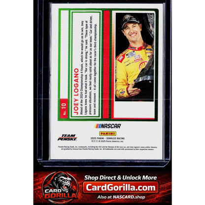 2025 Donruss #10 Joey Logano Gold #/10