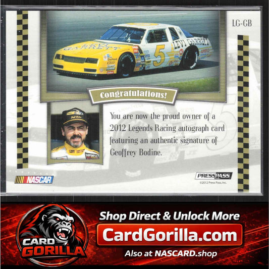 2012 Press Pass Legends #LG-GB Geoff Bodine Autographs Blue #/25
