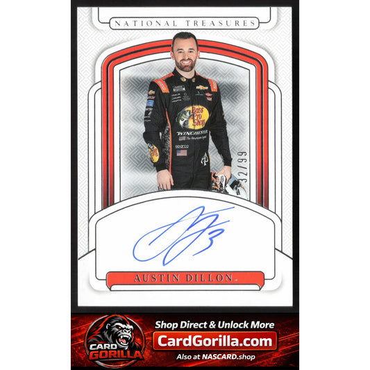 2025 Panini National Treasures #S-ADN Austin Dillon Signatures #/99
