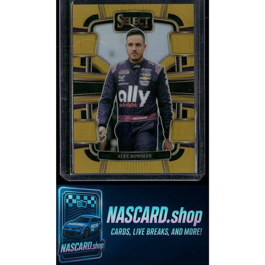 2024 Panini Select Grandstand #80 Alex Bowman Gold Prizms #/10 - NASCARD.shop
