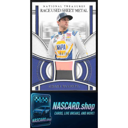 2024 Panini National Treasures #RUS-CET Chase Elliott Race Used Sheet Metal #/99