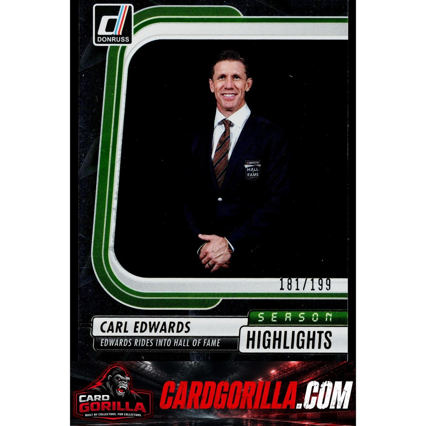 2026 Donruss #9 Carl Edwards Season Highlights Diamond Plate #/199
